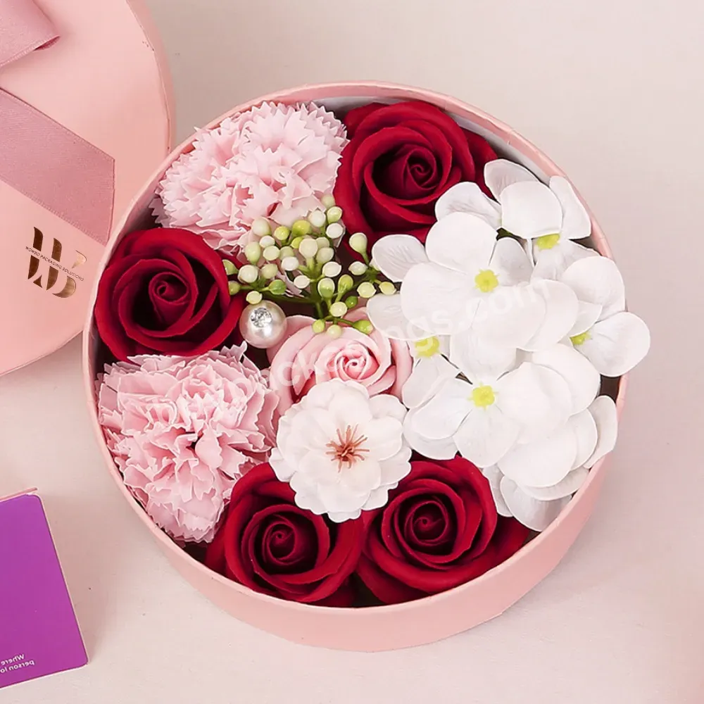 Cheap Price Good Home Decoration Cylindrical Plant Flowers Foil Paper Cases Package Fresh Rose Party Flower Rond Boite Emballage