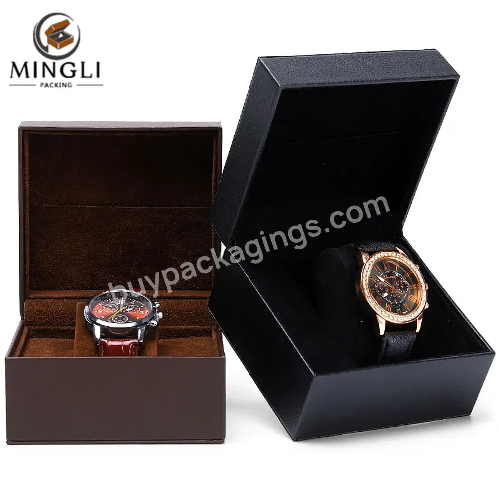 Cheap Price Pu Leather Watch Box Storage High Quality Watch Packaging Gift Boxes Custom Logo