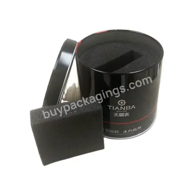 China Factory Hot Sale Round Metal Watch Tin Can Custom Tin Packaging