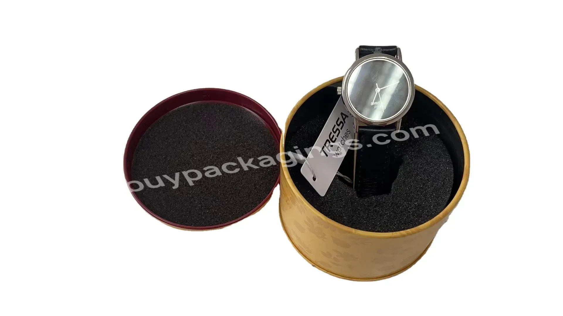 China Manufacturer Oem Round Metal Watch Tin Can Round Tin Box For Candy Cookie Biscuit Packaging Metal Tin Box