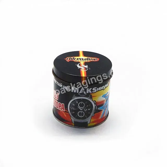 China Manufacturer Oem Round Metal Watch Tin Can Round Tin Box