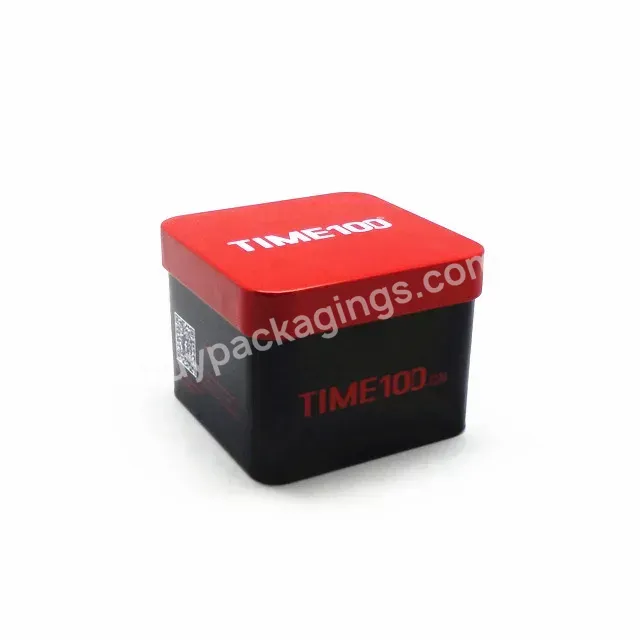 China Manufacturer Oem Square Metal Gift Watch Tin Box Custom Tin Metal Cookie Box