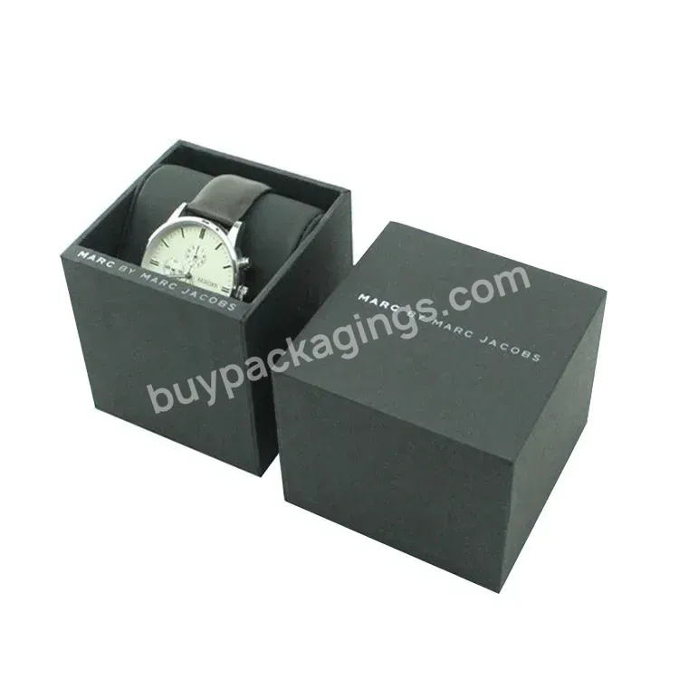 China Manufacturer Pillow Insert Cardboard Black Gift Box Custom Watch Packaging