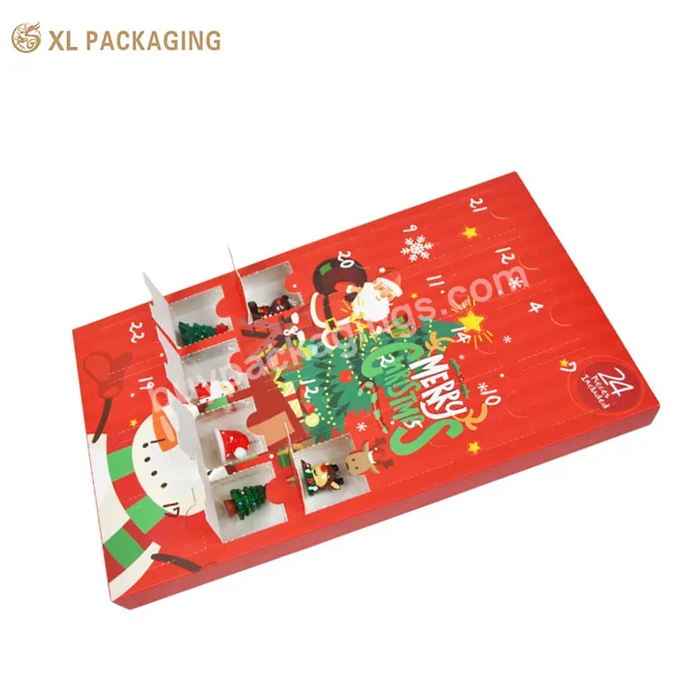 Christmas Calendar Box 24 Gift Box Cartoon Toy Chocolate Candy Christmas Calendar Packaging Box With Logo - Buy Calendar Chocolate Candy Box,24 Gift Calendar Box,Paper Box Gift Box Packaging Box.