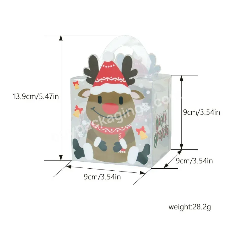 Christmas Transparent Plastic Gift Box Handbag Candy Cake Carry Box - Buy Cake Carry Box,Plastic Candy Box Handbag,Christmas Cake Box.