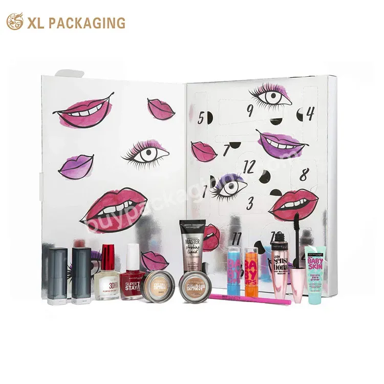 Cosmetic Advent Calendar Box Skin Care Makeup Lipstick Magnet Cosmetic Magnet Calendar Packaging Box - Buy Cosmetic Calendar Box,Magnet Cosmetic Box,Skin Care Calendar Box.