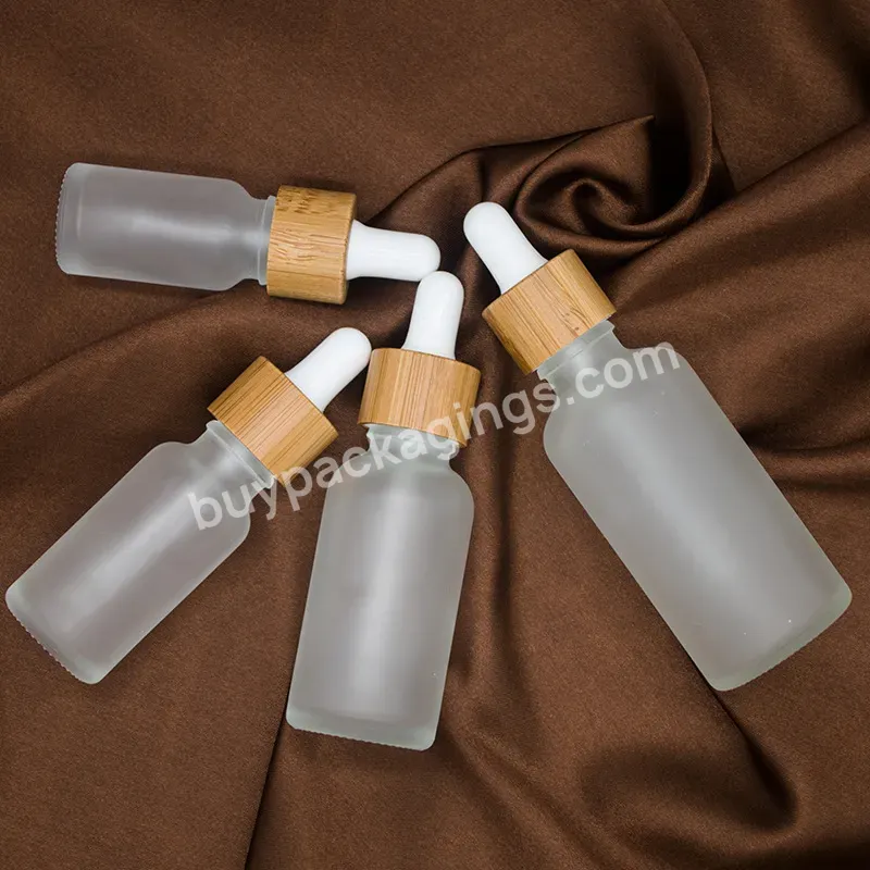 Cosmetic Stock 10ml 20ml 30ml 50ml Brown Green Amber Skincare Essential Oil Bottle Frosted Clear Glass Bamboo Serum Bottles - Buy Essential Oil Bottle,Serum Bottle Bamboo,Frosted Bottle Serum.