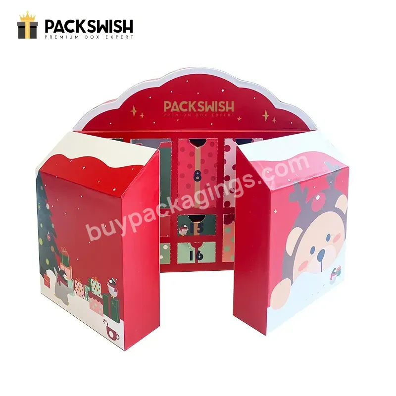 Countdown Christmas Date Custom Printing Cosmetic Candy Chocolate Sweets Gift Items Advent Calendar Cardboard Packaging Box - Buy Double Sides Open Christmas Advent Calandar Box,Christmas Gift Box,Surprise Gift Box.