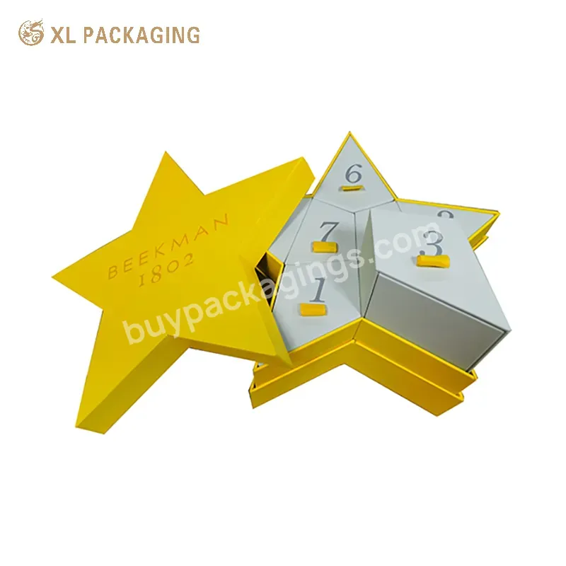 Creative Popular 7 Drawers 14 Drawers Star Shape Christmas Tree Calendar Box Drawer Packaging Gift Box For Gifts - Buy Advent Calendar Box,Calendar Box For Chocolate Christmas Packaging Box,Calendar Packaging Box Drawer Gift Boxes For Sale.