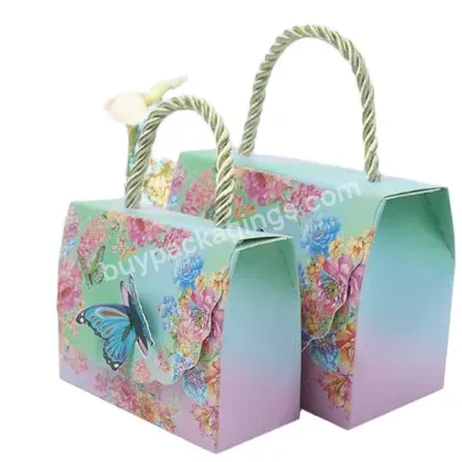 Creative Wholesale Cheap Price Handbag Style Multiple Sizes Candy Chocolate Packaging With Butterfly Decoration Golden Handle - Buy Factory Price White Quality Cardboard Paper Eco Friendly Special Unique Shape Light Candy Chocolate Packaging,Handbag