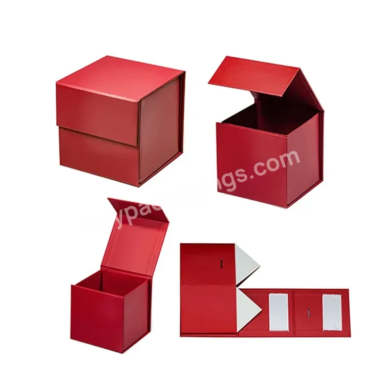 Custom Black Pink Small Premium Folding Packaging Jewelry Magnetic Candle Boxes With Logo For Candy Birthday Wedding - Buy Magnetic Candle Boxes,Jewerly Boxes With Logo,White Candle Boxes.