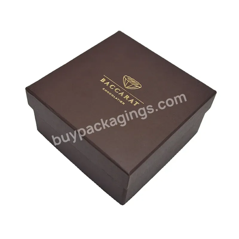 Custom Brown Sliding Chocolate Box With Dividers