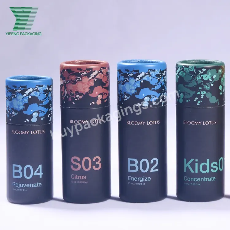 Custom Cardboard Iridescent Paper Packaging Boxes 30ml Essential Oil Perfume Bottle Box Packaging Tube