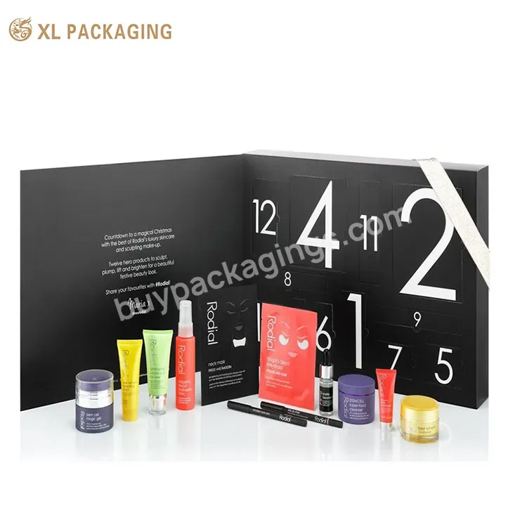 Custom Chocolate Packaging Luxury Cosmetic Mysterious Holiday Box Paper Gift Box Ramadan Calendar Advent Calendar Print - Buy Logo Printed Christmas Custom Chocolate Gift Box Advent Calendar Eid Gift Box,Custom Logo Printing 12 Days Beauty Makeup Emp