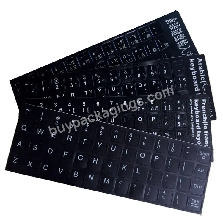 Custom Design Computer Keyboard Sticker Matte Russian Korean French Laptop Stickers Keyboard Stickers