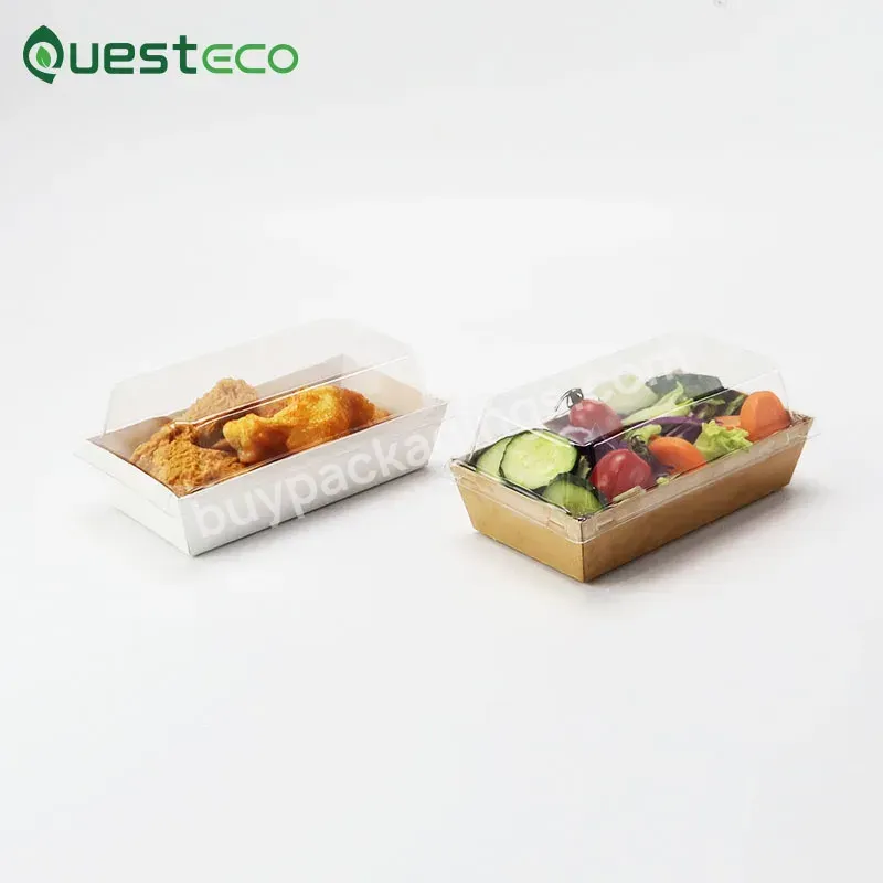 Custom Disposable Take Away Food Grade Kraft Paper Salad Box Take Away Packaging Boxes