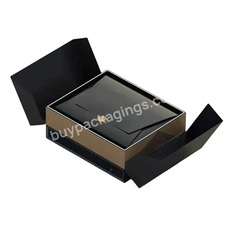 Custom High End Ladies Watch And Bracelet Jewellery Wallet Packaging Folding Foldable Double Gate Gift Box With Logo - Buy Magnetic Lashes High Quality Custom Packaging Eyelashes 25 Mm 3d Magnetic Mink Eyelash With Magnetic Box,Custom Book Cardboard