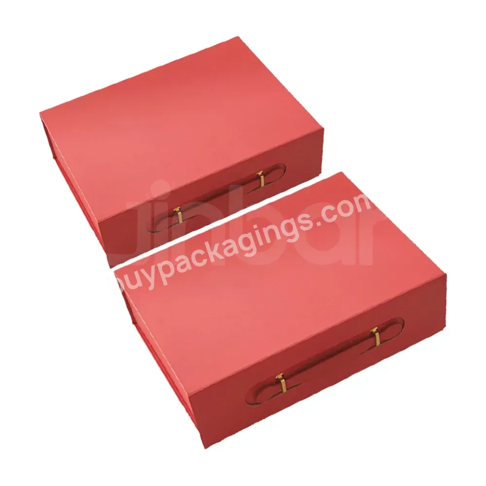 Custom Insert Options Relaxing Spa Gift Box Magnetic Folding Leather Wine Box Paper Red Shoe Box Packaging With Handle - Buy Red Shoe Box,Wine Box Paper,Leather Wine Box.