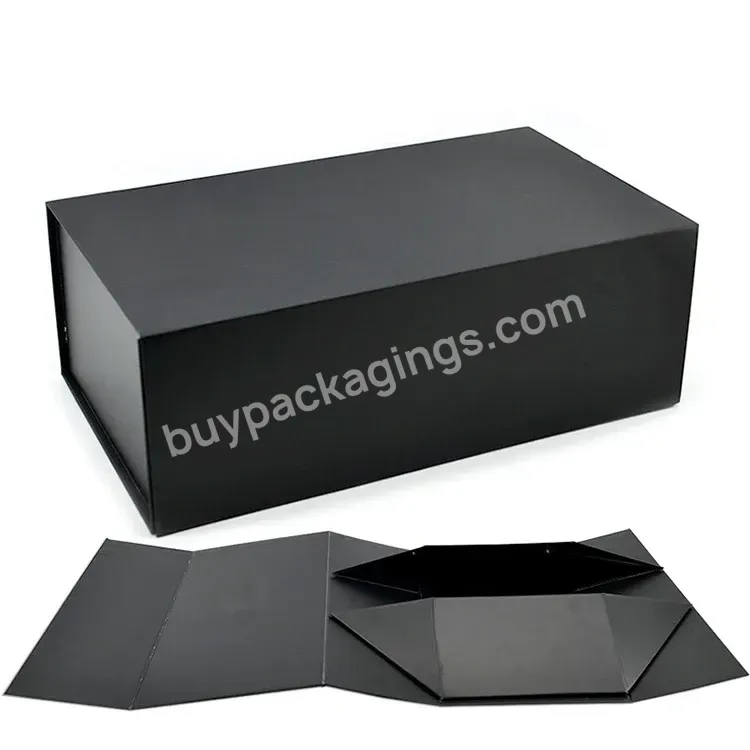 Custom Logo Black Magnetic Box Packaging Cardboard Gift Pack Boxes - Buy Magnetic Box Packaging,Custom Logo Packaging Gift Box,Gift Packaging Box.