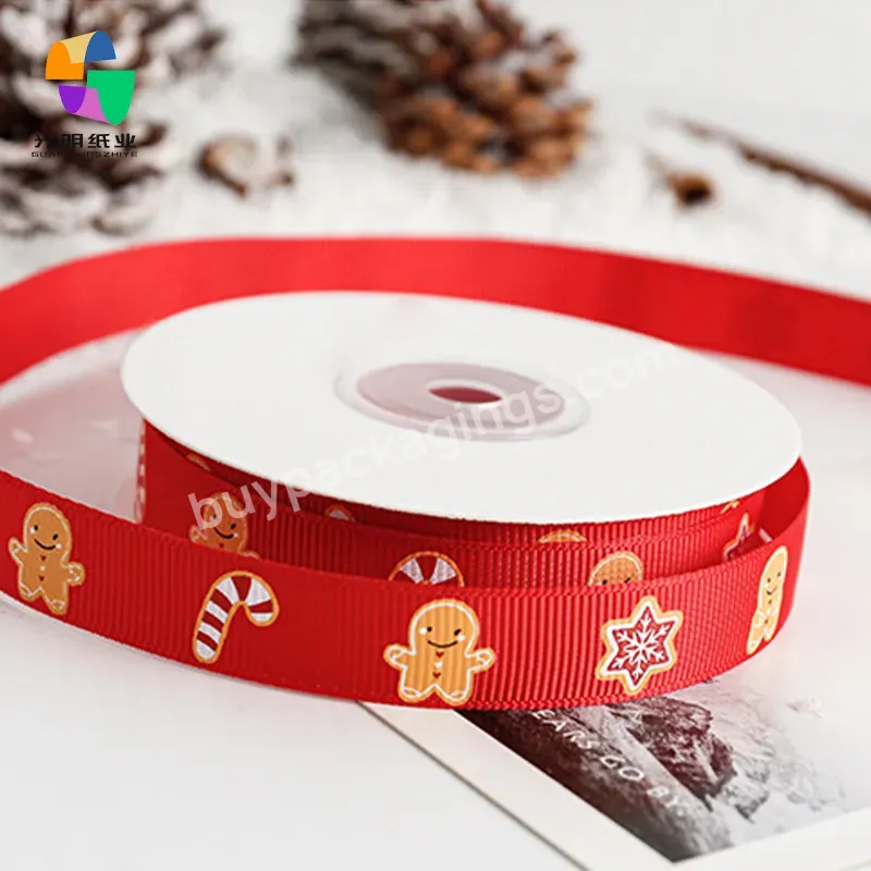 Custom Logo Decoration Single Side Print 100% Polyester Christmas Silk Satin Ribbons For Packaging - Buy Satin Ribbon Making Machine,Printer Machine Satin Ribbon,Satin-lined Luxury Gift Bags With Ribbon Handles.