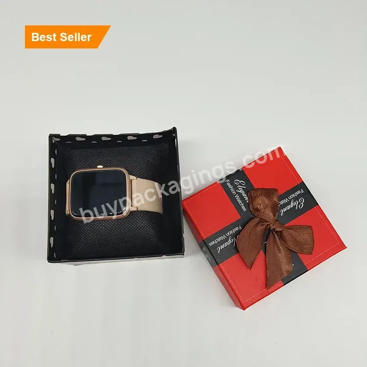 Custom Logo Hot-selling Style Black Rigid Paper Box Watch Storage Box Gift Box For Watch