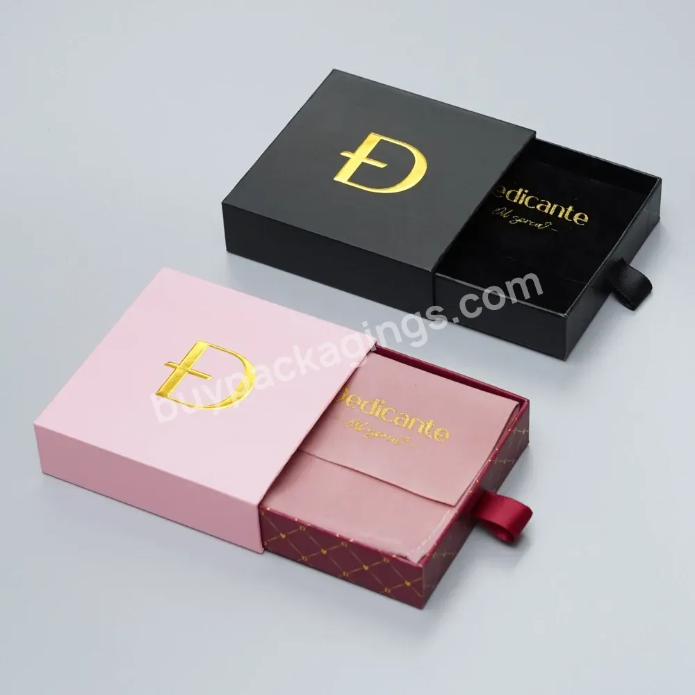 Custom Logo Jewelry Fancy Luxury Gift Drawer Box Packaging