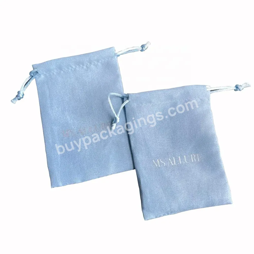 Custom Logo Light Blue Velvet Suede Jewelry Bag Gift Packaging Drawstring Pouch With Silver Printing - Buy Custom Logo Light Blue Velvet Suede Jewelry Bag Gift Packaging Drawstring Pouch With Silver Printing
small Cotton Drawstring Bags
red Velvet