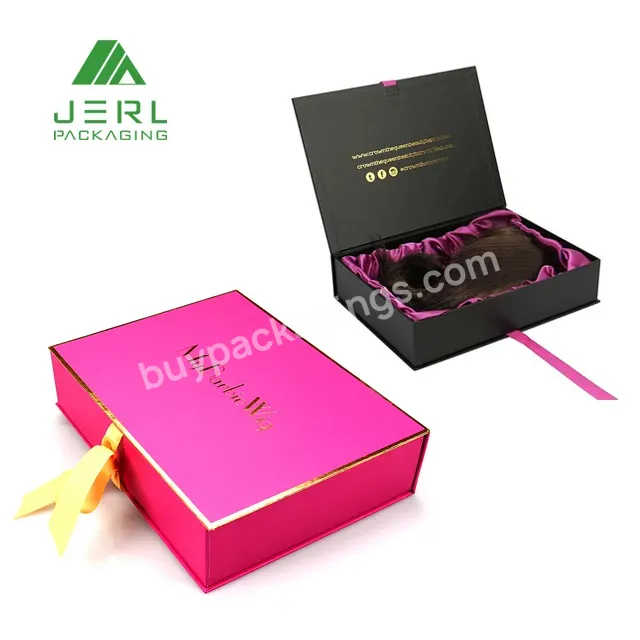 Custom Logo Luxury Bundle Wig Box Boxes Packaging Hair Product Hair Extension Wig Packaging For Wigs