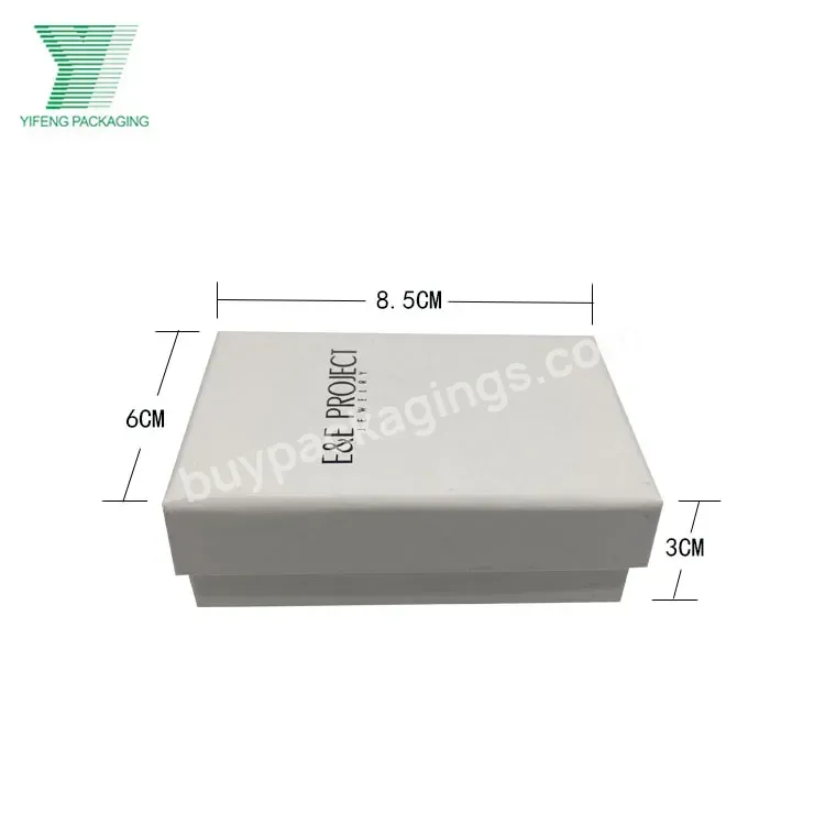 Custom Logo Luxury Printed Matte White Kraft Cardboard Box Lid And Base Jewelry Box