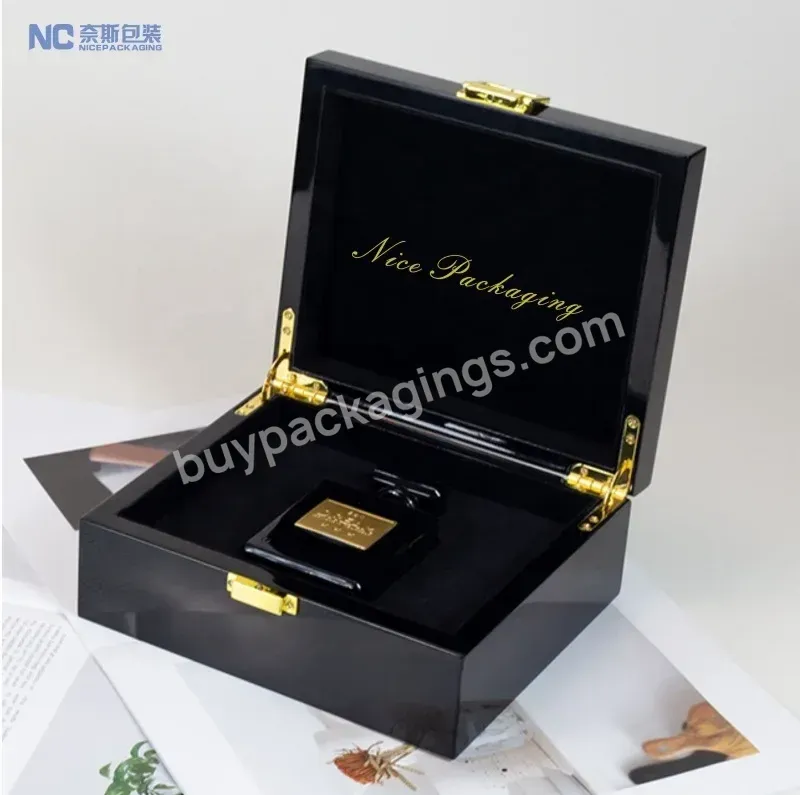 Custom Logo Luxuury Wooden Mdf Gift Box Parfum Arabe Attar Perfume Bottle Box Luxury Wood Oud Box