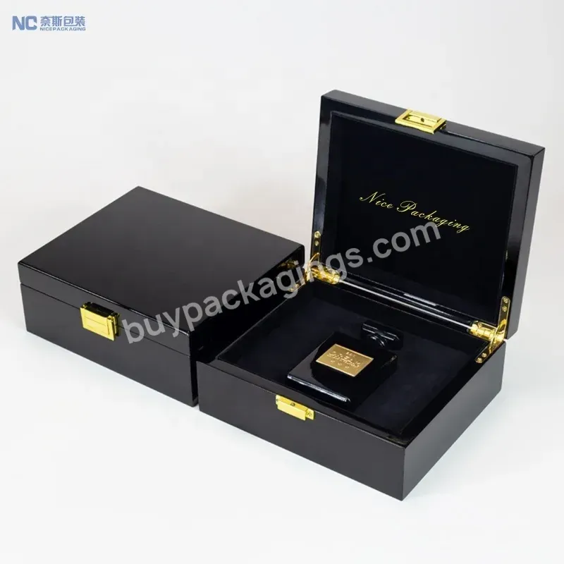 Custom Logo Luxuury Wooden Mdf Gift Box Parfum Arabe Attar Perfume Bottle Box Luxury Wood Oud Box