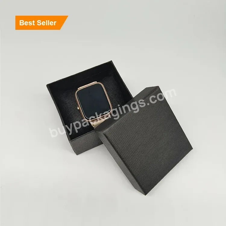 Custom Logo Paper Luxury Wrist Watch Gift Box Packaging Boxes Black Cardboard Eva Insert High End Watch Box For Watches