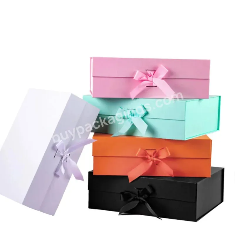 Custom Logo Premium Luxury Cardboard Paper Gift Box Packaging Dress Cardboard Foldable Book Style Box For Shoes & Clothing