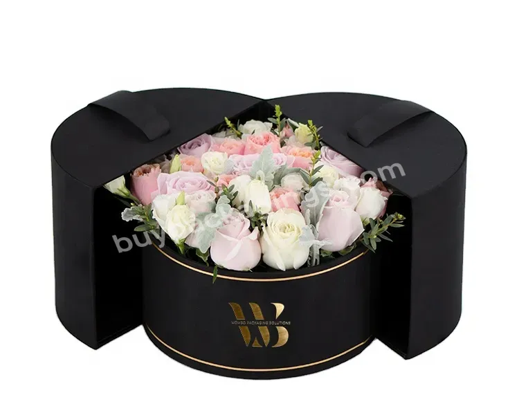 Custom Logo Printed Luxury Rose Flower Box With Handle - Buy Roses Flower Box Round For Flowers Necklace Long Stem Lash Gift Box Manyuan Transparent Delivery Black And White Kraft Cone,Wedding Favors Custom Boxes Wholesale Christmas Gift Rose Round B