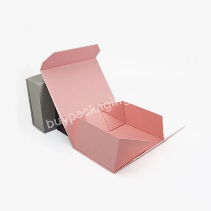 Custom Logo Printed Paper Rigid Cardboard Clothing Shoe Packaging Ribbon Magnetic Closure Folding For Clothes Packaging - Buy Personalized Custom Logo Luxury A4 Hard Rigid Black Gold Magnetic Flip Closure Gift Box Packaging With Magnetic Flip Closure