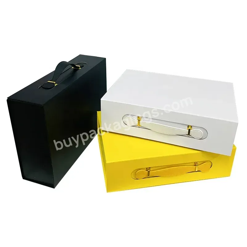 Custom Luxury White Yellow Magnet Cosmetic Clothing Paper Packaging Box Foldable Cardboard Magnetic Closure Gift Boxes With Logo - Buy Magnetic Closure Gift Boxes With Logo.