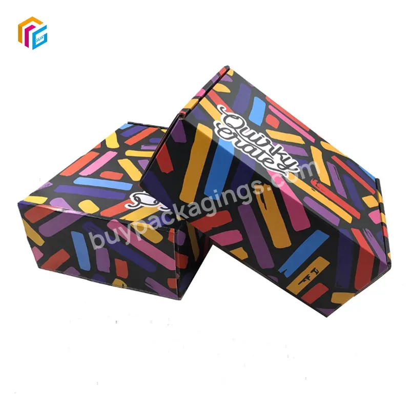 Custom Patterns Shipping Mailer Box Cosmetic Set Skin Care Packaging Boxes Black Cement Corrugated Shipping Box Small For Postal