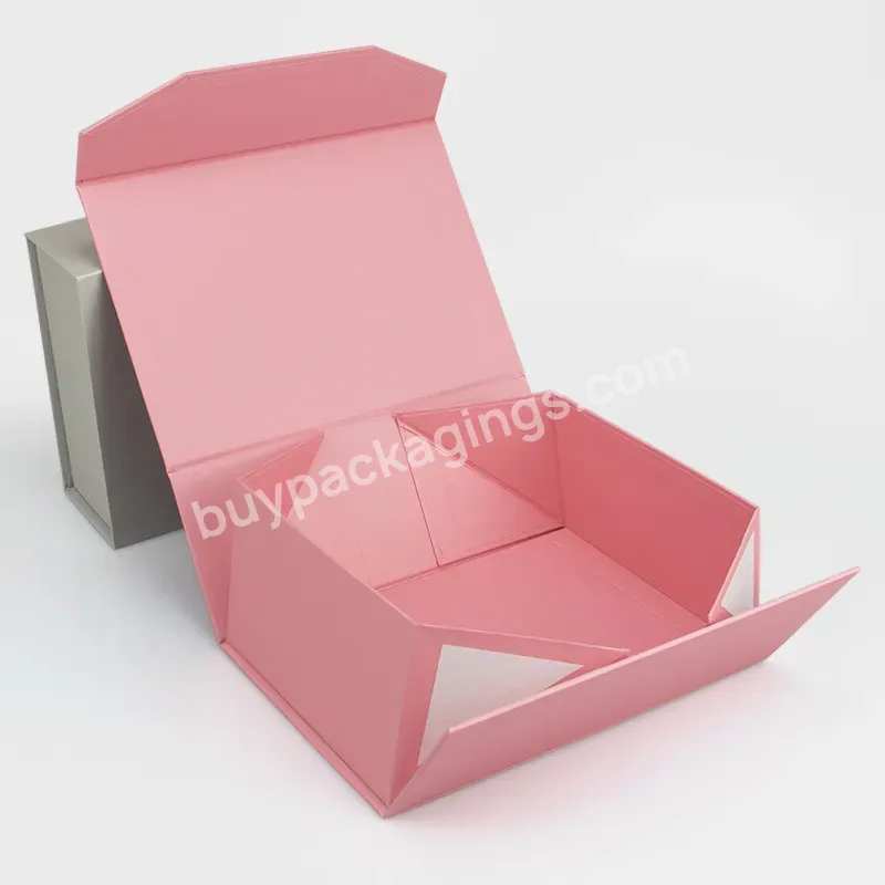 Custom Print Logo Black Rigid Hard Cardboard Paper Magnet Lid Closure Gift Box Packaging For Clothes Packaging - Buy Custom Ribbon Magnet Book Shaped Box Cosmetic Packaging Box Packaging With Magnetic Flip Closure Lid,Custom Logo Printed Magnetic Clo