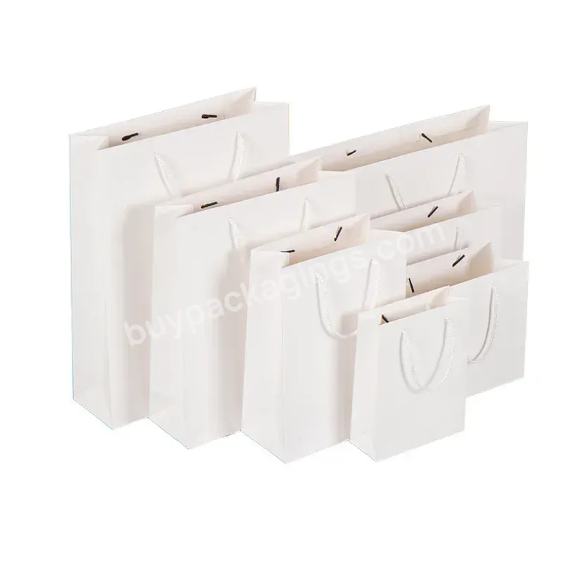 Custom Printed White Luxury Jewelry Boutique Retail Shopping Packaging Gift Wrapping Paper Bag