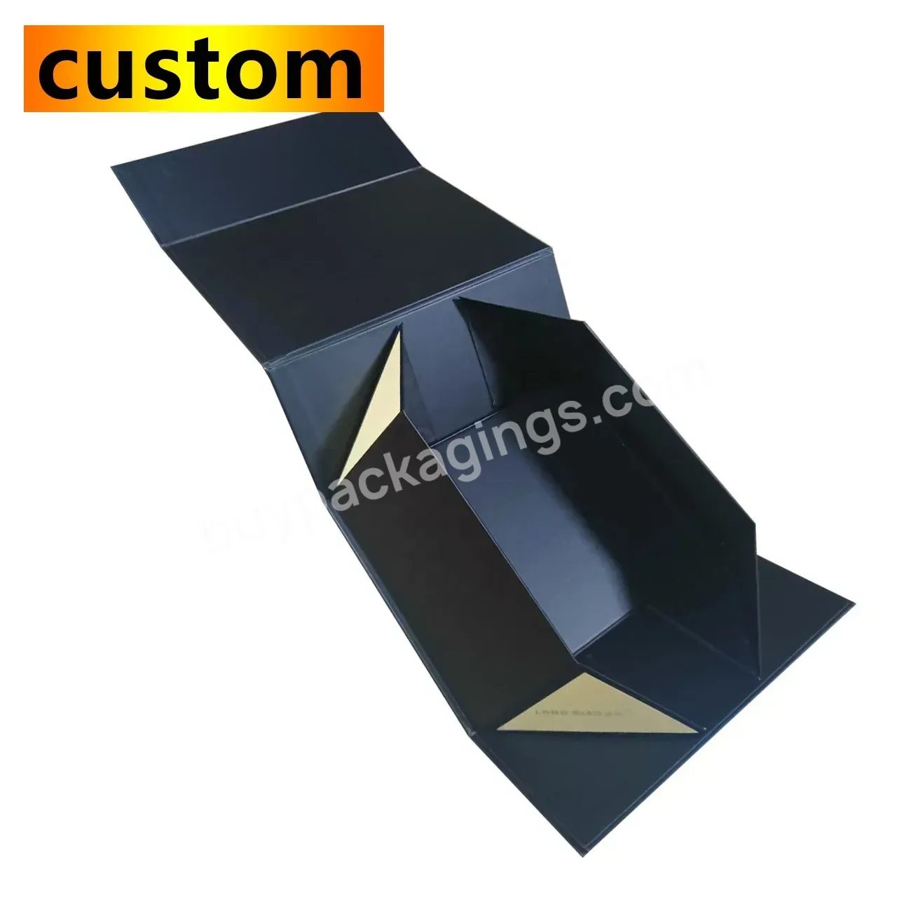 Custom Printing Luxury Packaging Cardboard Folding Magnetic Gift Boxes Foldable Collapsible Rigid Paper Box With Lid - Buy Foldable Collapsible Rigid Paper Boxfor Business Shoes T-shirt Garment Clothing Cosmetic Packaging,Collapsible Rigid Paper Box,