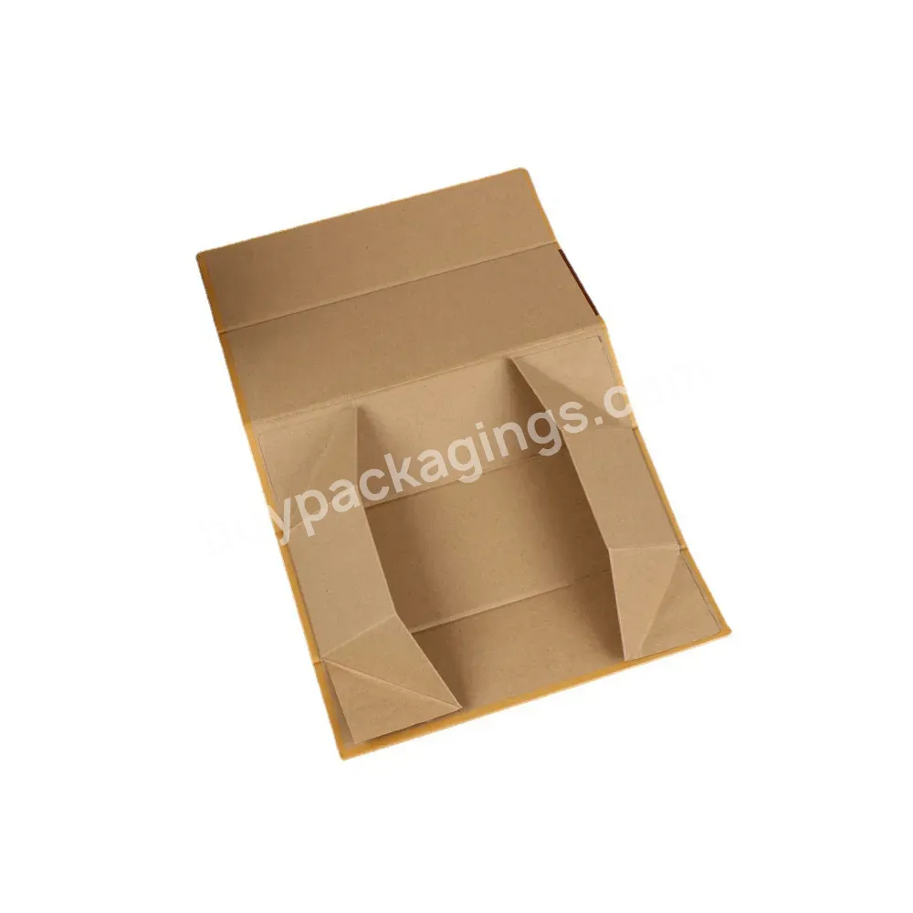 Custom Printing Luxury Rigid Folding Kraft Paper Packaging Magnet Closure Lid Cardboard Foldable Magnetic Gift Box For Cosmetic