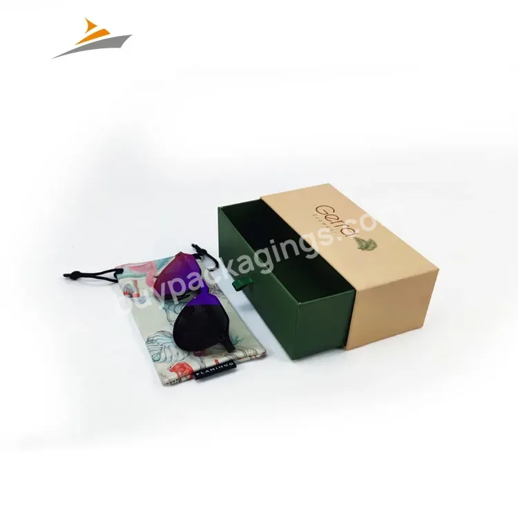 Custom Size Design Luxury Printing Rigid Cardboard Paper Drawer Box Packaging For Eye Glasses