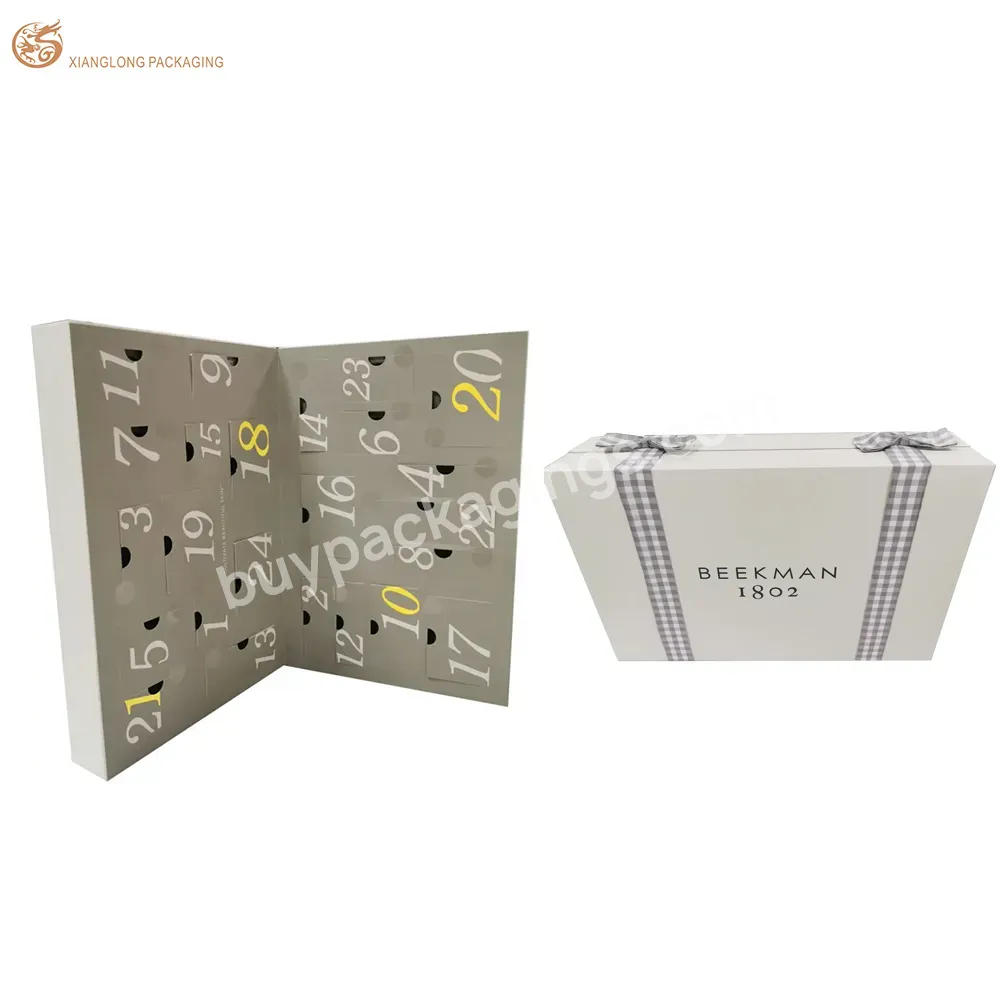 Customized Holiday Use Christmas Advent Calendar Cosmetic Luxury Gift Paper Box Packaging Design Box For 24 Days Gift Packing - Buy 24 Days Calendar Paper Box,Holiday Using Box,Custom Advent Calendar Paper Box.