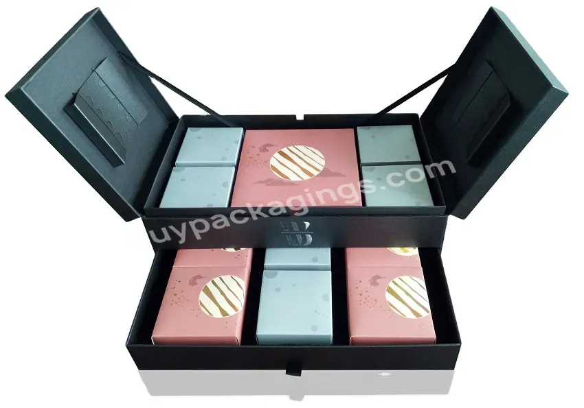 Customized Luxury Gate Fold Double Door Box - Buy Corrugated Magnetic Skincare Products Packaging Perfume Package Box Black Perfumes Boxes Design Cosmetic Bags & Cases Makeup Set,Biodegradable Clothing Tubes Logo Lashbox Disposable Eco Friendly Carto