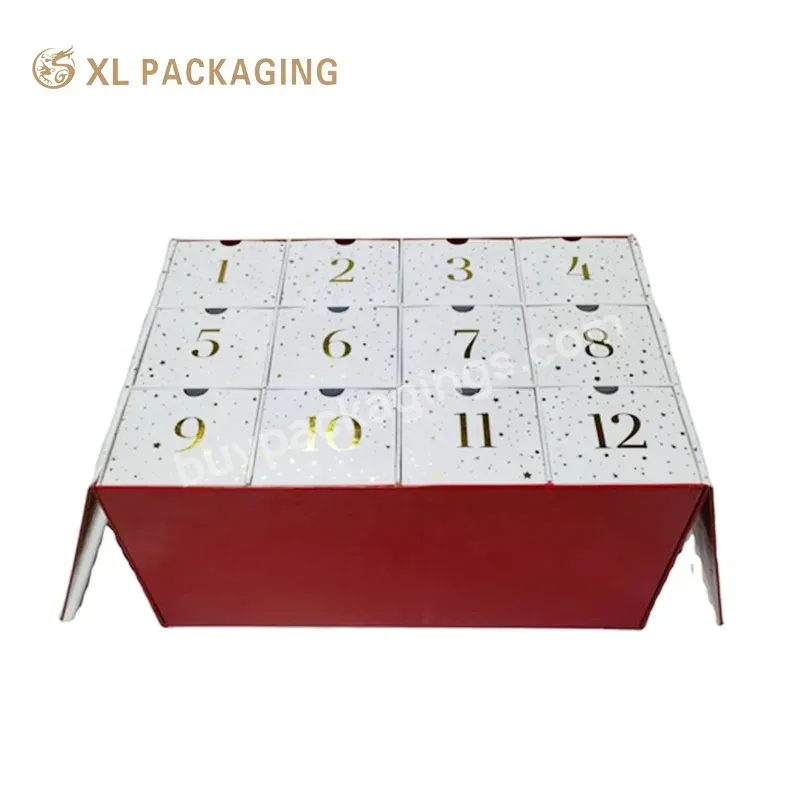 Customized Paper Advent Calendar Box Christmas Gift Box 24 Drawers For Girl Boy Friend Luxury Rigid Cardboard Cosmetics Box - Buy Customized Paper Advent Calendar Box Christmas Gift Box 24 Drawers For Girl Boy Friend,Custom Luxury Rigid Cardboard Cos