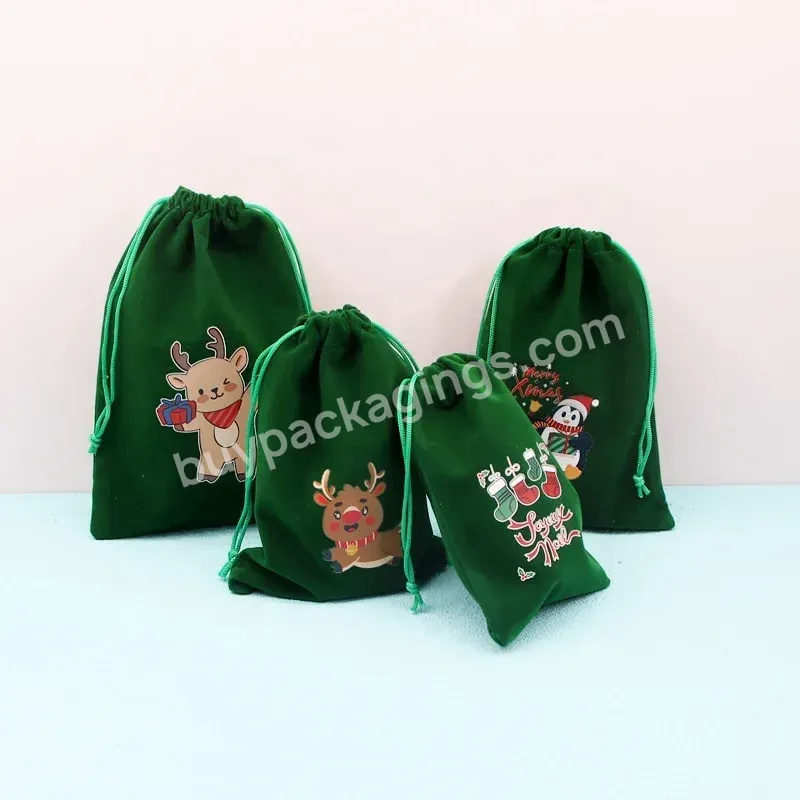 Dark Green Christmas Velvet Bag Santa Holiday Gift Bag - Buy Dark Green Christmas Velvet Bag Santa Holiday Gift Bag
velvet Drawstring Bag
black Cotton Drawstring Bag.