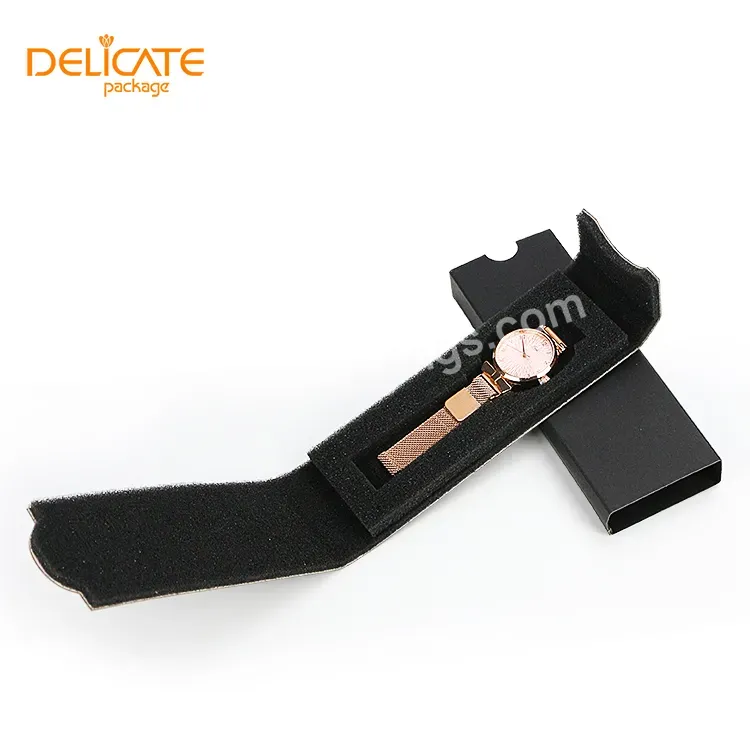 Delicate Wholesale Creative Flip Cardboard Luxury Single Watch Gift Paper Box Watch Box Packaging Portable