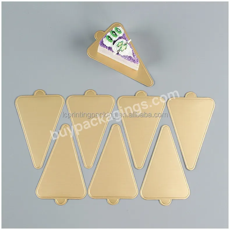 Disposable Cardboard Cake Tray Greaseproof Gold Cake Base For Knife Cut Slice Cake