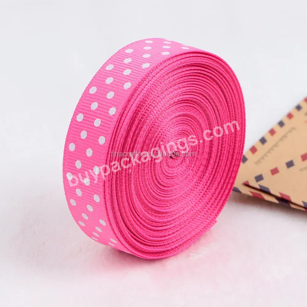 Dot Pink Grosgrain Ribbon