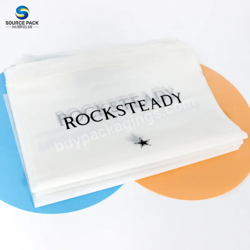 Eco Friendly Custom Logo Printed Stand Up Pouch Waterproof Pe Frosted Bag Plastic Zipper Clothings Packaging Bags